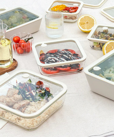Frischhaltedose Beige/Transparent Glas