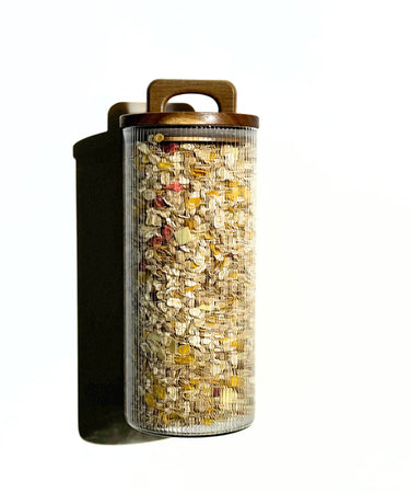 "Henkel Stripe"  Vorratsgläser Akaziendeckel 1500 ml