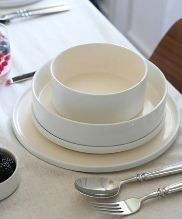 Noa Beige White 24 - teiliges Geschirrset