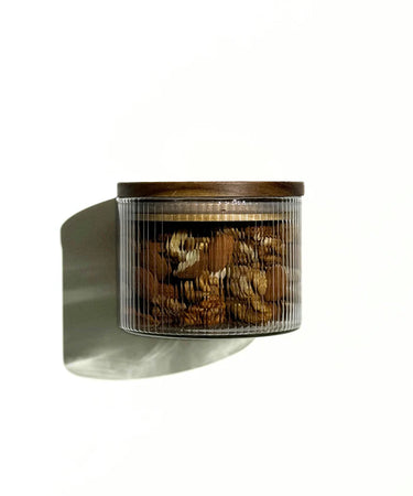 "Stripe" Vorratsgläser Akaziendeckel 450 ml - 2er Set