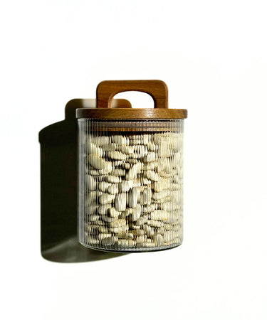 "Henkel Stripe"  Vorratsgläser Akaziendeckel 750 ml