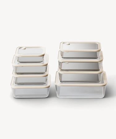 Frischhaltedose Beige/Transparent Glas